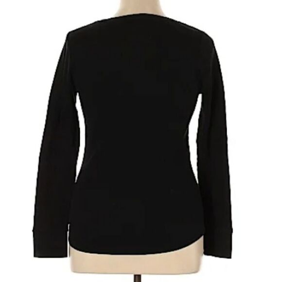 Long Sleeve Black Thermal Top - Picture 2 of 4